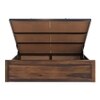 Shambhu Sheesham Wood Queen Size Bed In Provincial Teak Finish With Hydraulic Storage (60 x 78 inches)