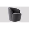 Aron Accent chair Velvet in Dark Grey Color