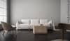 Scandinavian Clio Three Seater Sofa in Cream White Finish Pet Friendly
