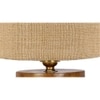 Cullen Beige Jute table lamp with Natural Wood Base