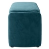 Risibol   Velvet 2 Seater Ottoman Bench  with Storage  in T Blue  Color