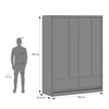 Velora Premium 2 Door 8ft Sliding Wardrobe with mirror Olive Green Classic Walnut Finish