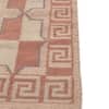 Jaipur Rugs Soft Geometric With Greek Key Border Wool 5x8 Feet Apricot And Sand Dhurrie Carpet