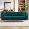 Nero Velvet 3 Seater Sofa in T Blue Colour
