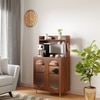 Stellar Multipurpose Storage Cabinet (Medium Size with Upper Shelf, Teak Brown)