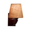 Devansh Solid Wood Electric Wall Light in Beige Colour with Beige Shade Count of 1 Light