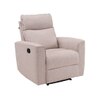 Canyon One Seater Manual Fabric Recliner in Greige Beige Colour