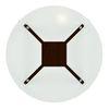 Wesley Glass 4 Seater Dining Table In Dark Walnut Finish