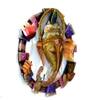Desert Art Metal Handpainted Front Ganesha Wall Hanging