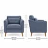 Wisdom Boucle Upholstered Lounge Chair Blue Colour