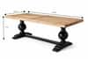 Bruel Solid Wood Dining Table in Morgan Natural & Black
