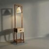 Gabrielle Beige Jute Floor Lamp with Beige Jute Base