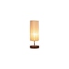 Koko Round Bamboo table lamp with brown wood base