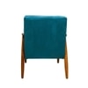 Armari Solid Wood Arm Chair in Blue Color