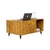 Hexa Engineered Wood Center Table With Storage And Open Rack In Giant Wood