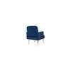 Esme Solid Wood Accent Chair in Blue Colour