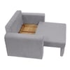 Baruna 1 Seater Velvet Pull Out Sofa Cum Bed with Storage In Grey Color