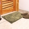 Angelina Gold Solid Natural Fiber 24x16 inches Anti-Skid Bath Mat