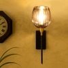 Devansh Metal Electric Wall Light in black Colour with Transparent Shade Count of 1 Light