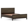 Masai Solid Wood Queen Size Nonstorage Bed In American Walnut 2 Tone Finish