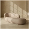 Eliteelegance Wood 2 Seater With Upholstery Non Storage Sofa In Beige Colour