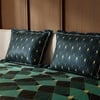 Stoa Paris Satin King Size Bedsheet with 2 Pillow Covers  Size Emerald Celebration