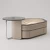 The Lumina Terraced LED Coffee Table with Smoked Glass Accent