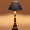 Devansh Blue Jute Table Lamp With Wood Natural Base (10X10X21 Inches)-37