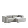 Elegantedge Wood Left Aligned 2-Seater With Upholstery Non Storage Sofa In Grey Colour