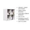 Hexa Engineered Wood Bookshelf Multipurpose Storage Rack in Frosty White Colour