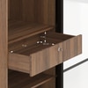 Velora Premium 2 Door 8ft Sliding Wardrobe with Mirror in Double Cream Olive Green Classic Walnut