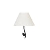 Wolfred Black Cotton Shade Floor Lamp