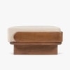 Anish Solid Wood Ottoman in Brown Colour