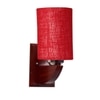 Devansh Solid Wood Electric Wall Light in Maroon Colour with Maroon Shade Count of 1 Light