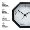 Playful “Ish” Time Markers Octagonal Wooden Wall Clock