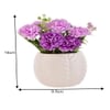 Artificial Lilac Hues Flowers With A White Textured Planter
