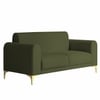 Veniza Velvet 2 Seater Sofa In Olive Green Colour