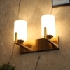 Eliante Modern Wall Lights Mild Steel & Glass Material Antique & White Finish