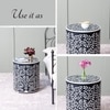 Elegant Bone Inlay Side Table