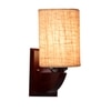 Devansh Solid Wood Electric Wall Light in Beige Colour with Beige Shade Count of 1 Light