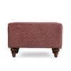 Lucian Solid Wood  Ottomon in  Pink Colour