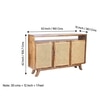 Rockport Sheesham Wood Mid Sideboard With Rattan Work