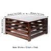 Montreal Sheesham Wood Coffee Table In Walnut Finish