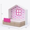 Little Hut Bed 6X4 Drawers On Wheels In Pink Colour53