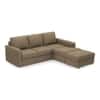 Apollo Compact Sofa (Colour : Dune, Cushion : Hard, Back Type : Regular, Seating Capacity : Right Aligned 2 Seater + Right Aligned Chaise + Ottoman)