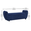 Redol Boucle 2 Seater Ottoman Bench with Storage  in Navy Blue Color