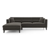Lewis Sectional Sofa (Colour : Smoke Grey, Cushion : Hard, Seater : Left Aligned 3 Seater + Left Aligned Chaise)