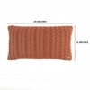 Colette Rosy Brown Cotton Knitted Cushion Cover 12X20 Inches