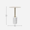 Metalsmith Emmy Round Side Table – Metal & Marble, Gold Finish