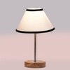 Devansh Multicolor Cotton Table Lamp With  Natural  Wood Base  & Steel Pipe (10X16.25 Inches)-33